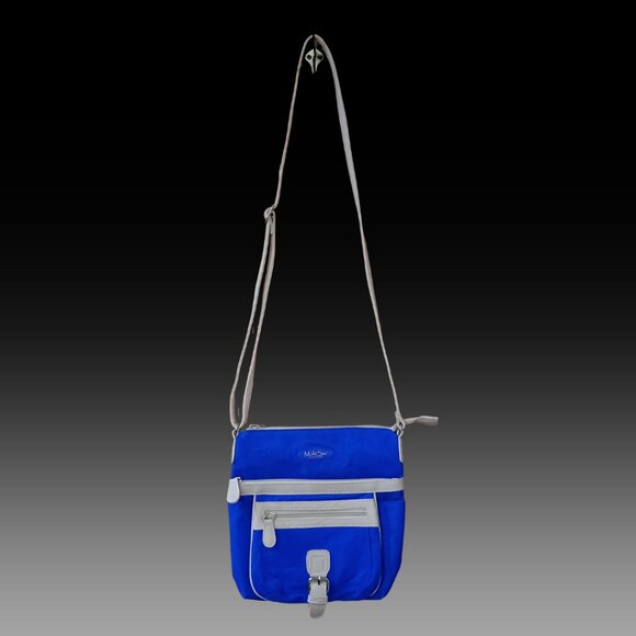 💙 MultiSac Blue Crossbody – Adjustable Strap, Multi-Pocket Everyday Bag - Picture 1 of 4